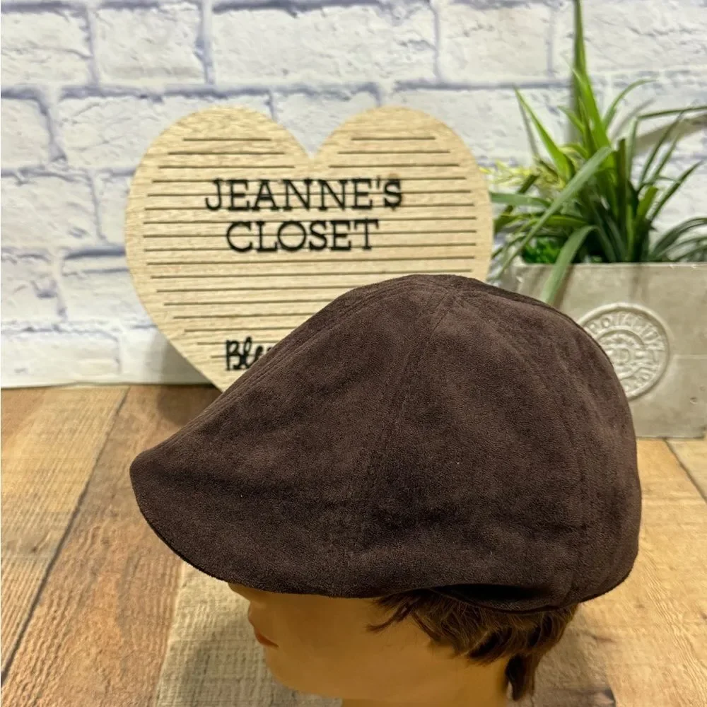 Cremieux Collection Brown Cabbie Flat Cap Hat Size S/M peaky blinders